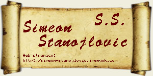 Simeon Stanojlović vizit kartica